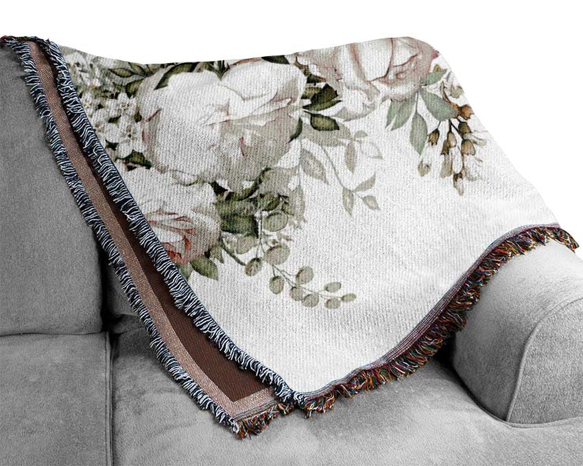 Wedding Flowers Of Beauty Woven Blanket