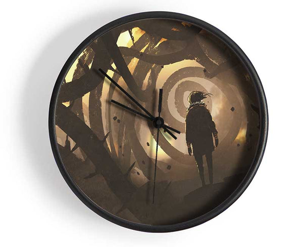 Through The Bramble Walk Clock - Wallart-Direct UK