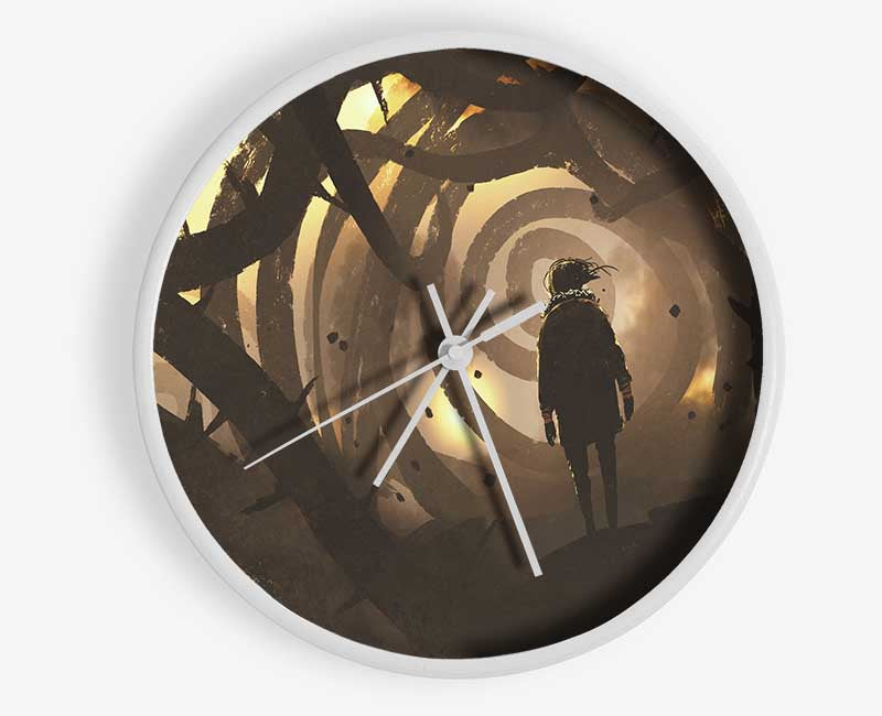 Through The Bramble Walk Clock - Wallart-Direct UK