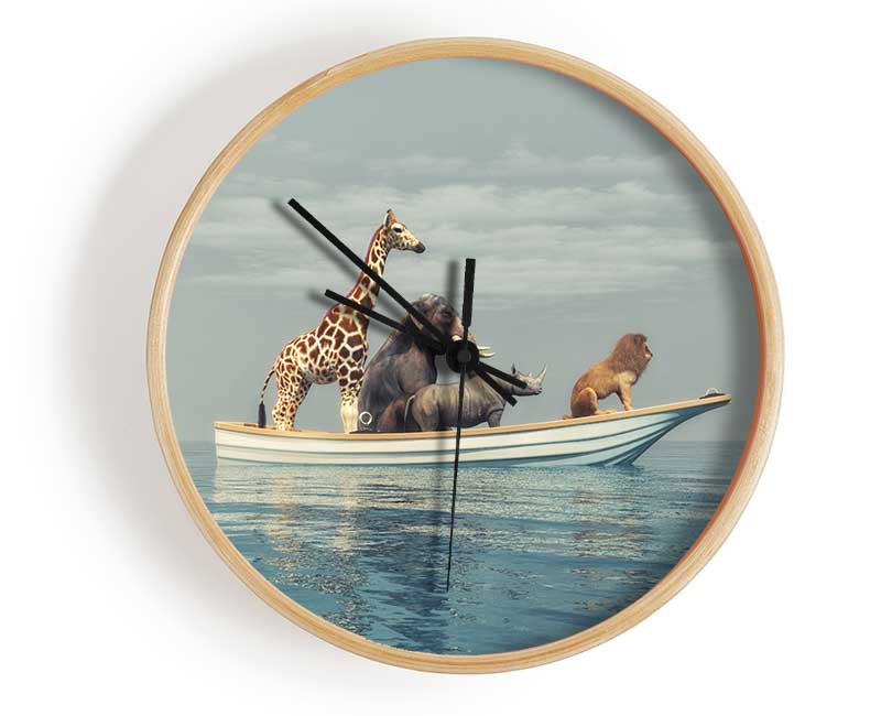 Animal Kingdom Boat Ride Clock - Wallart-Direct UK