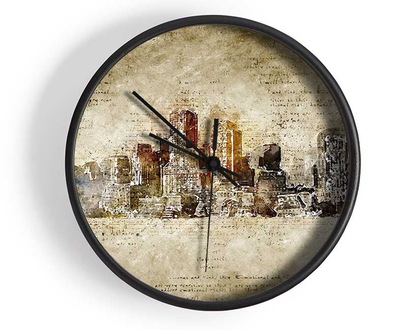 Manuscript New York Clock - Wallart-Direct UK