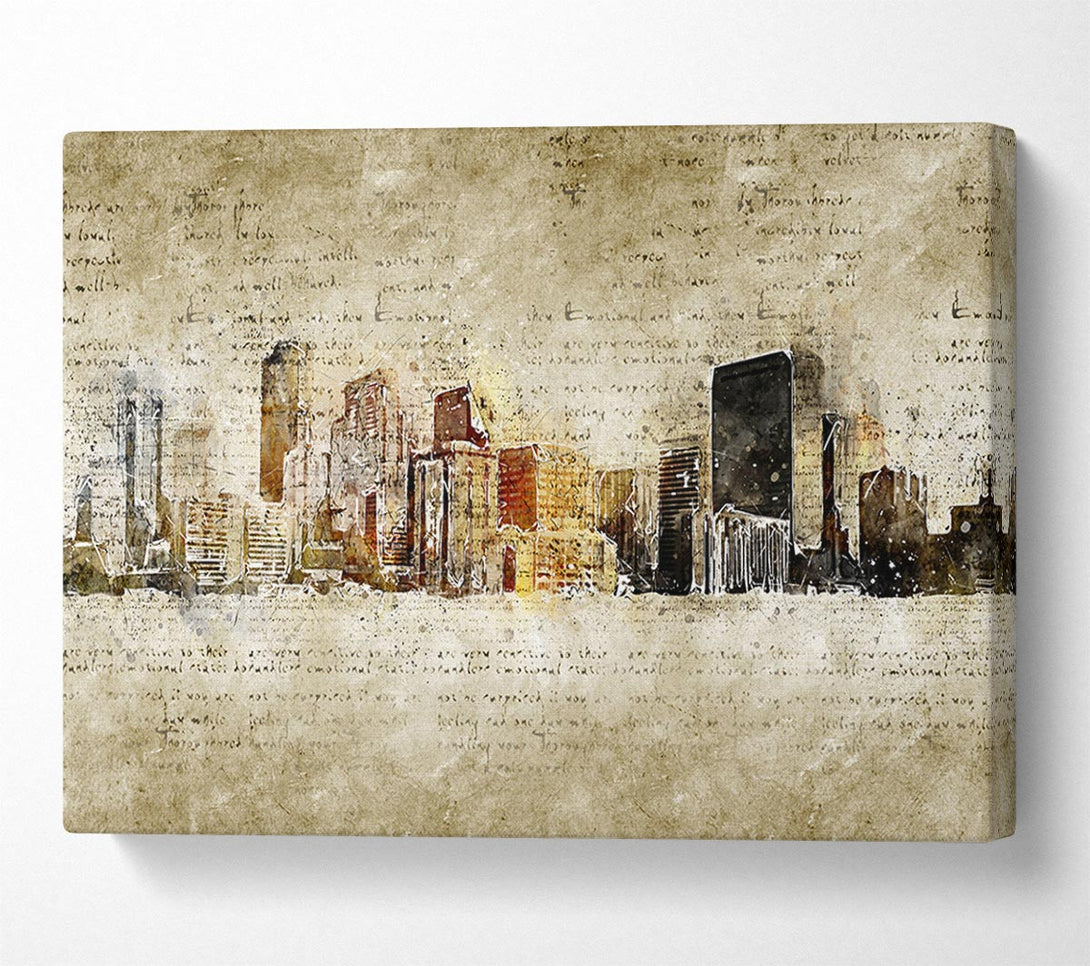 Picture of Manuscript Brooklyn Canvas Print Wall Art