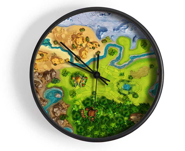 The 5 Kingdoms Clock - Wallart-Direct UK