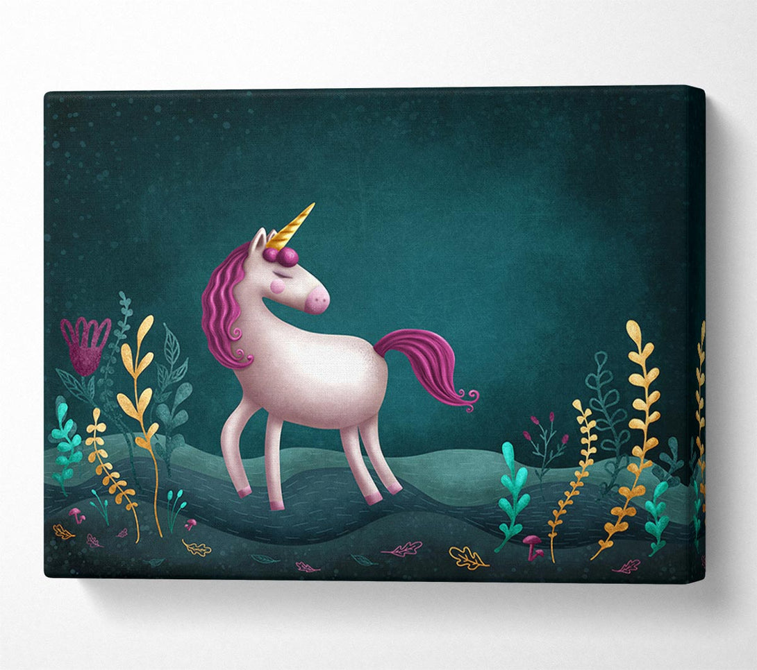 Picture of The Happy Unicorn Canvas Print Wall Art