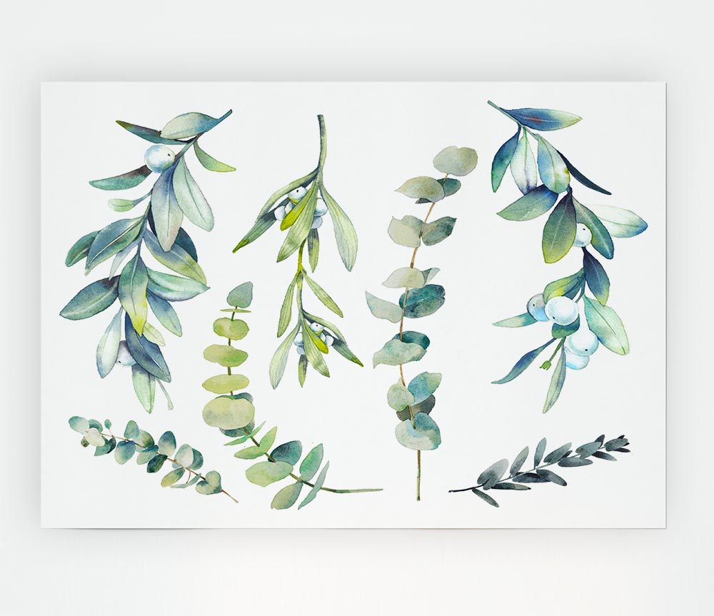 Green Foliage Of Nature Print Poster Wall Art