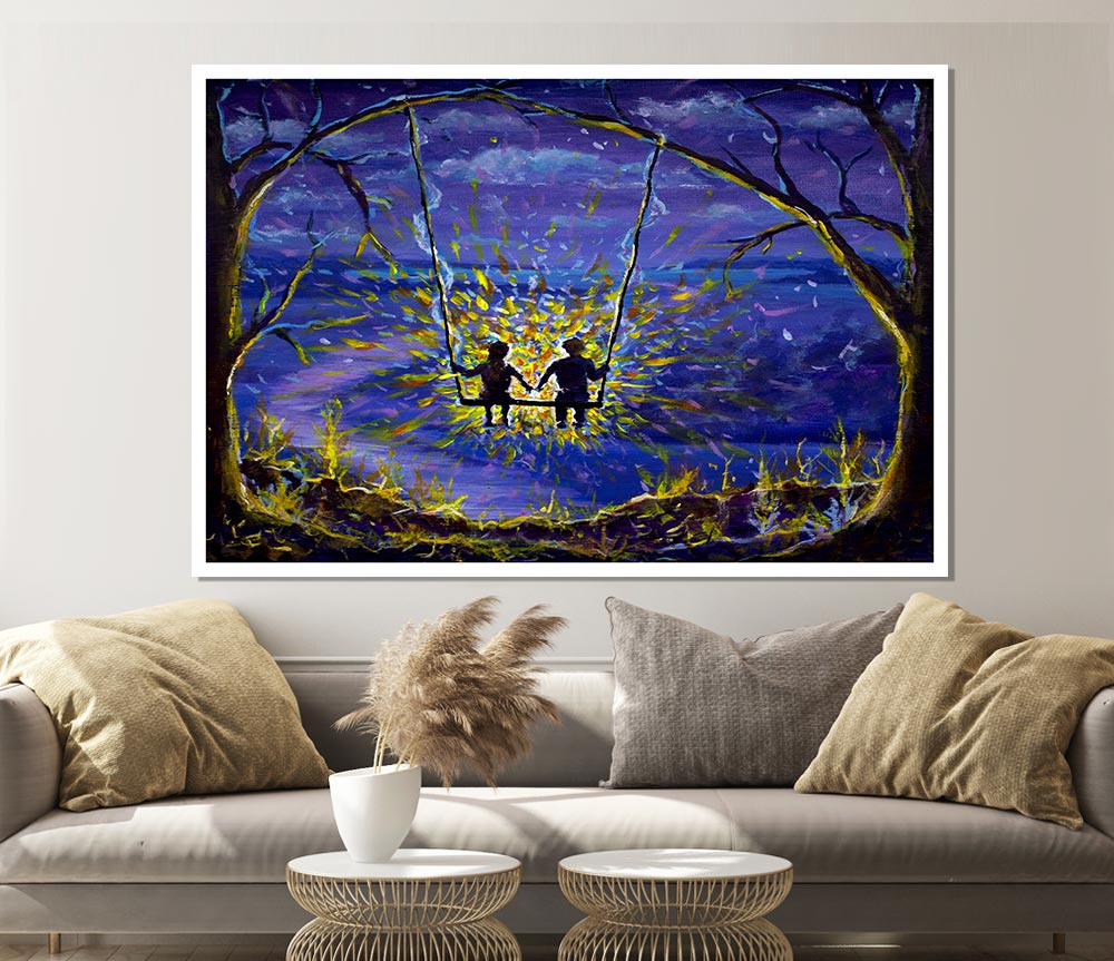 The Swing Into The Universe Print Poster Wall Art