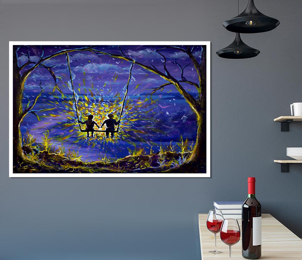 The Swing Into The Universe Print Poster Wall Art