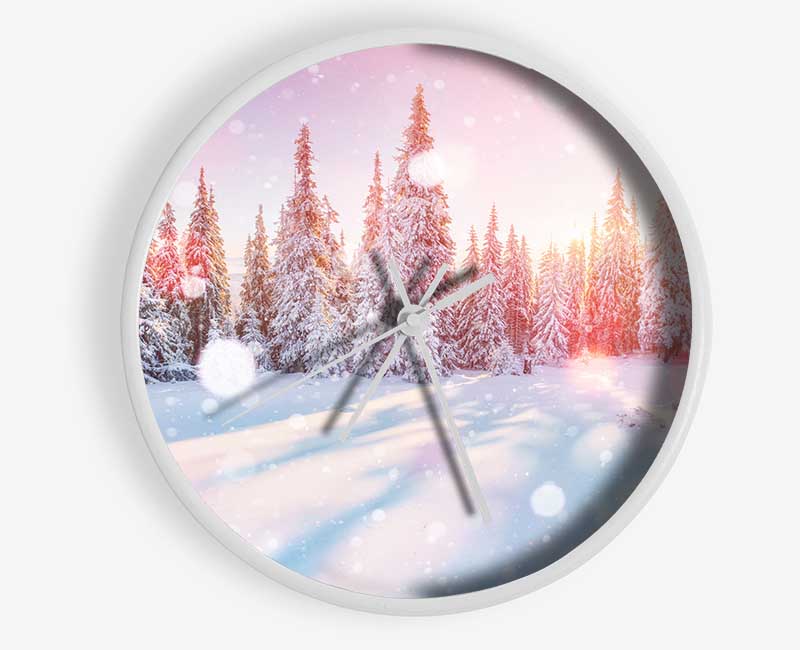 Snow Storm Sunlight Clock - Wallart-Direct UK