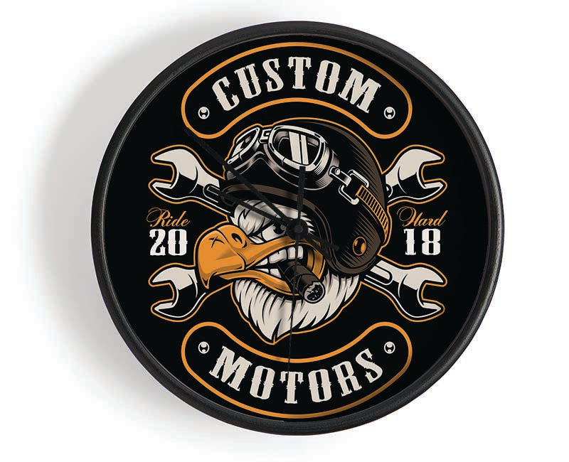 Custom Eagle Motors Clock - Wallart-Direct UK