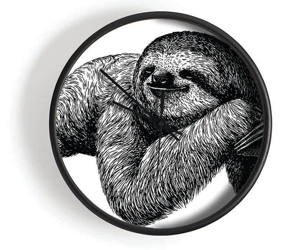 Sloth Chilling On The Branch Clock - Wallart-Direct UK