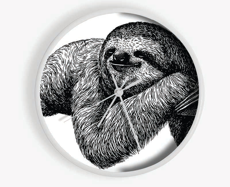 Sloth Chilling On The Branch Clock - Wallart-Direct UK