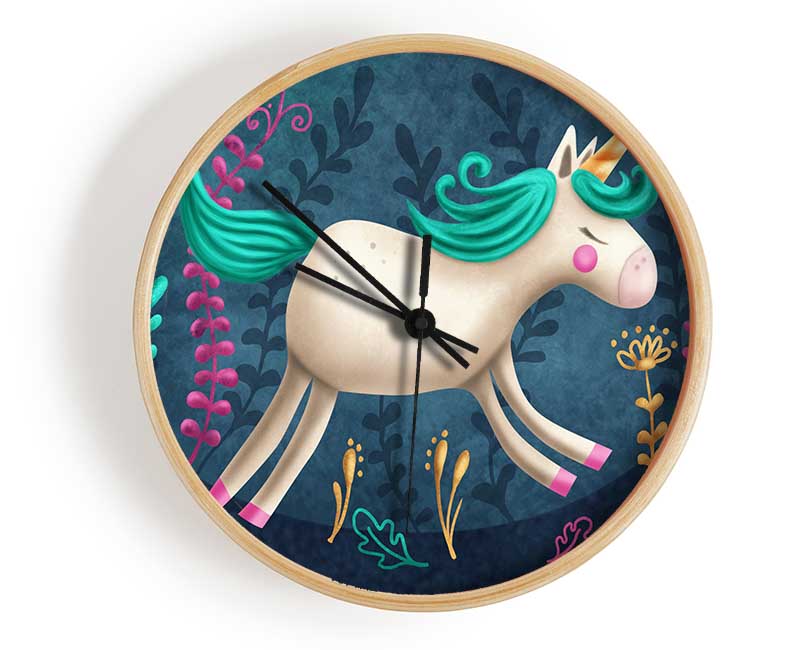 The Jumping Unicorn Clock - Wallart-Direct UK