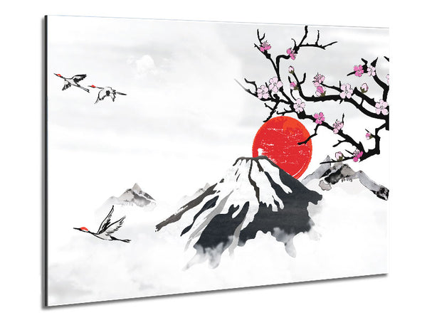 Red Japanese Sunset Branch