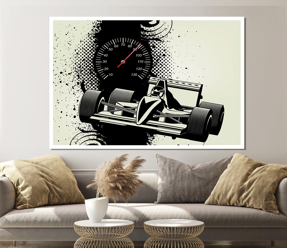 The F1 Time Trial Print Poster Wall Art