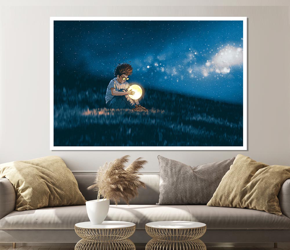 Holding The Moon Print Poster Wall Art