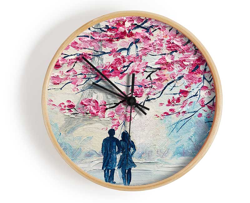 Walk Through Paris Blossom Clock - Wallart-Direct UK