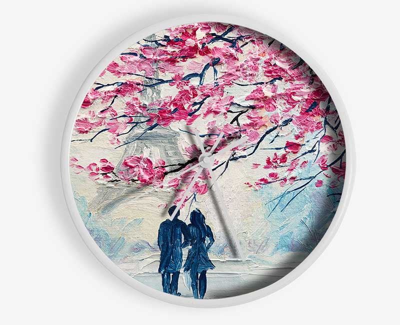 Walk Through Paris Blossom Clock - Wallart-Direct UK