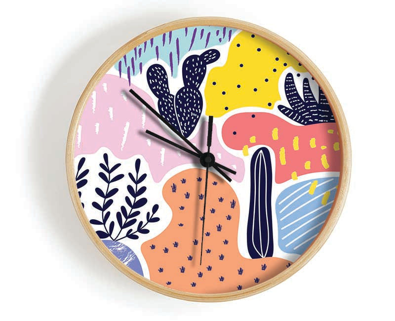 The Plants Of Modern Art Clock - Wallart-Direct UK