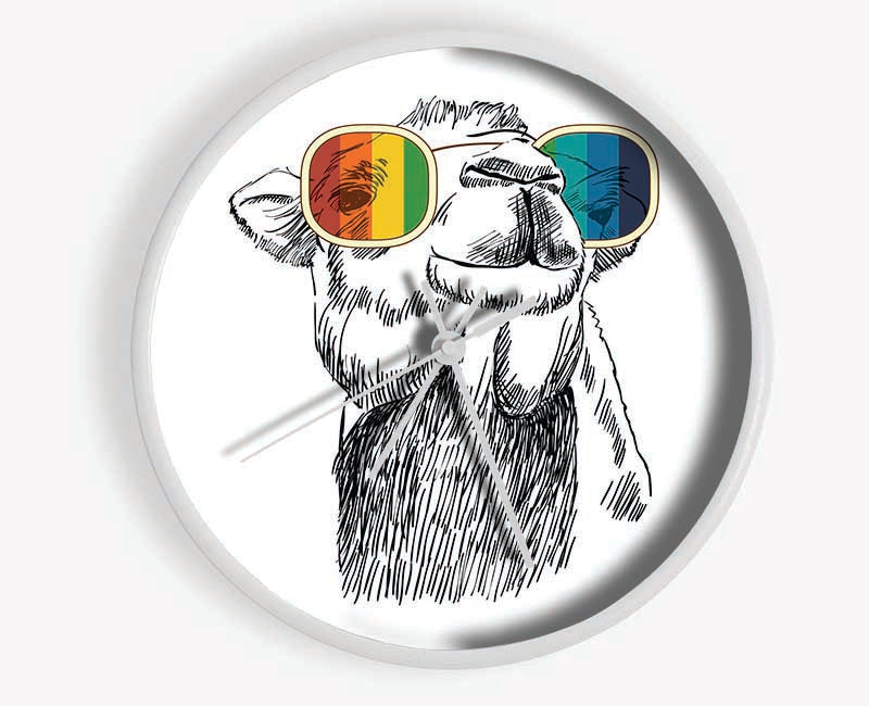 Colourful Glasses Camel Clock - Wallart-Direct UK