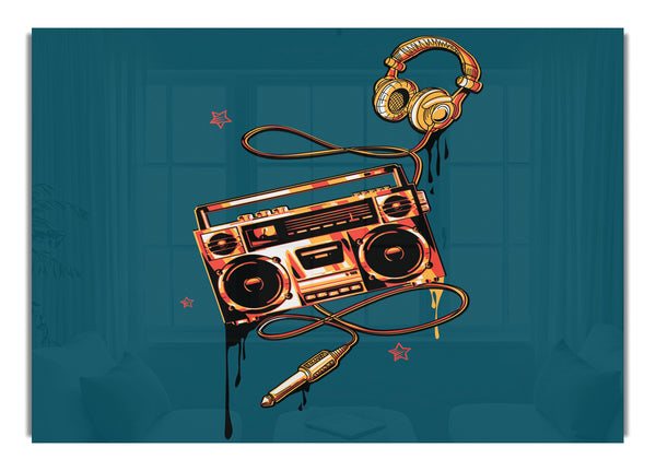 The Boombox And Headphones