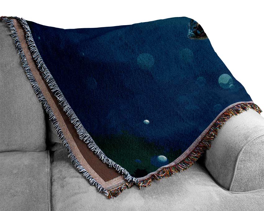 The Siamese Fighter Fish Woven Blanket