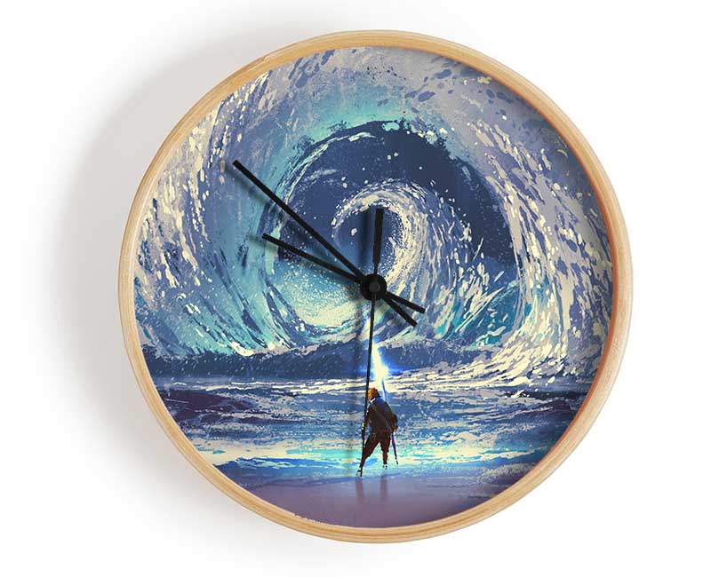 Swirl Of Ocean Powers Clock - Wallart-Direct UK