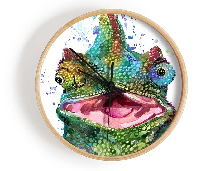 Chameleon Paint Splat Clock - Wallart-Direct UK