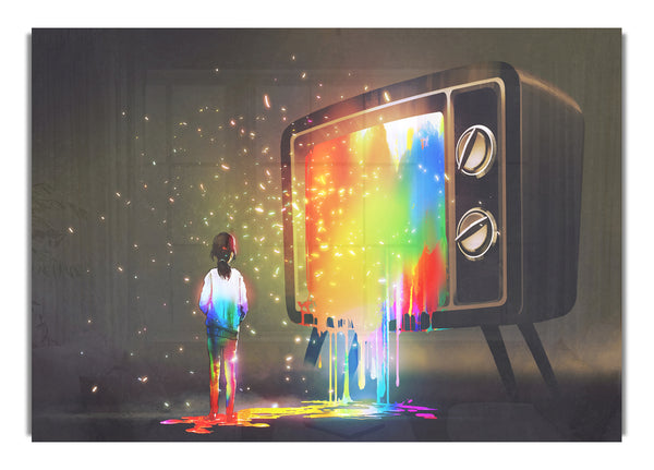 Colour Spilling Out The Tv