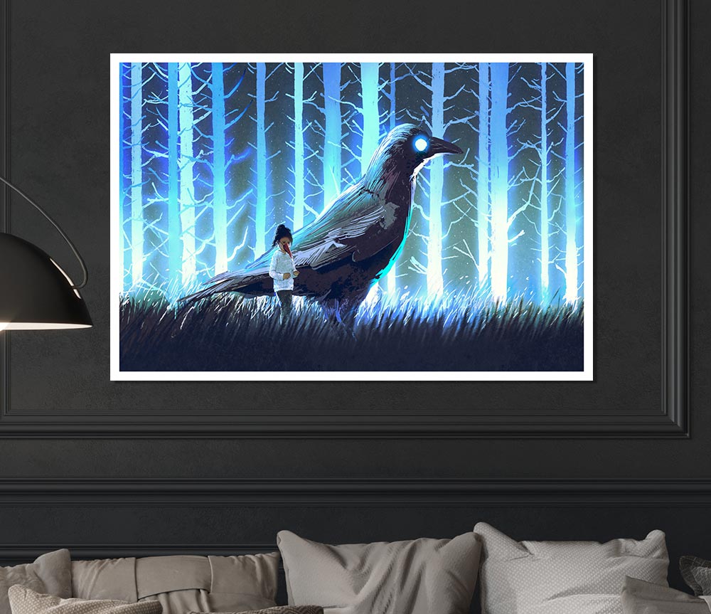 The Crow Of Enlightenment Print Poster Wall Art