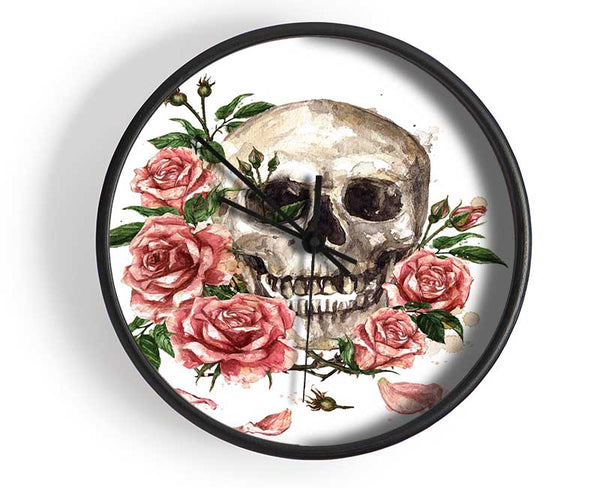 The Floral Skull Clock - Wallart-Direct UK