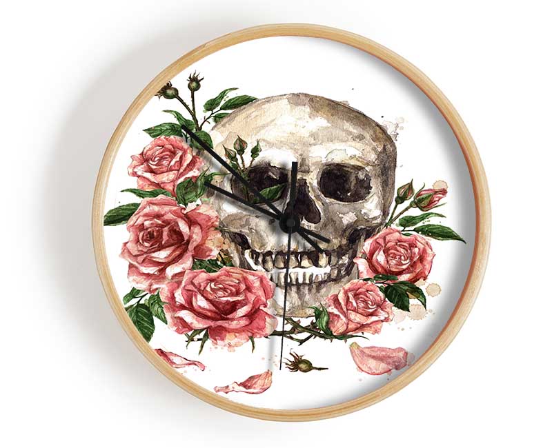 The Floral Skull Clock - Wallart-Direct UK