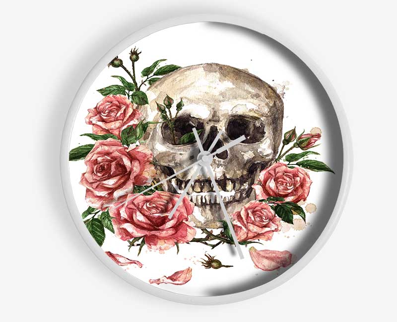 The Floral Skull Clock - Wallart-Direct UK