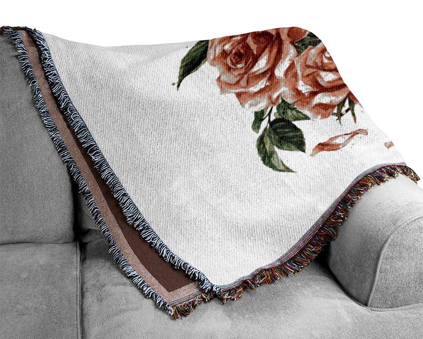 The Floral Skull Woven Blanket