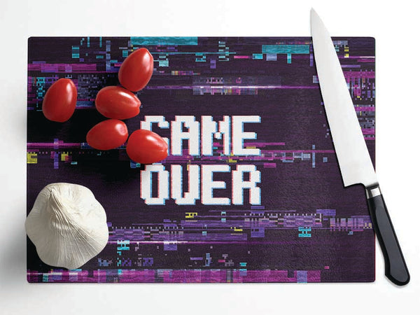 Game Over Glass Chopping Board