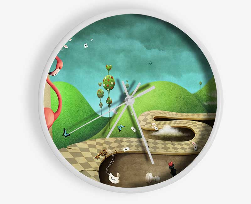 Alice In Wonderland Road Clock - Wallart-Direct UK