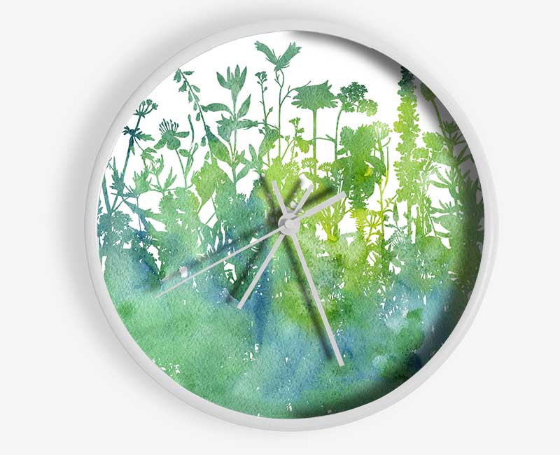 The Outline Of Flora Clock - Wallart-Direct UK