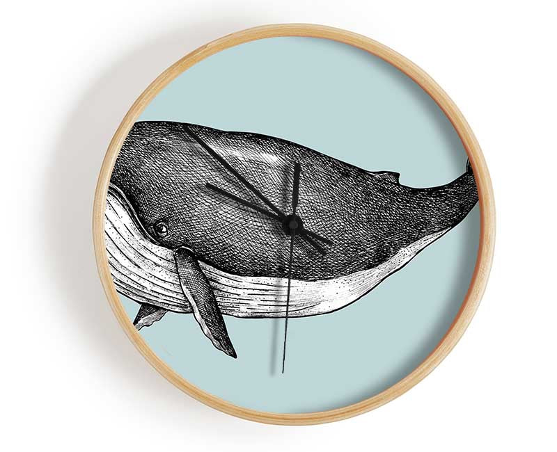 Big Fat Whale Clock - Wallart-Direct UK