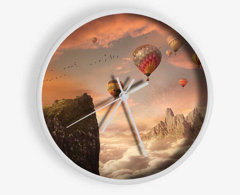 Hot Air Balloon Valley Clock - Wallart-Direct UK