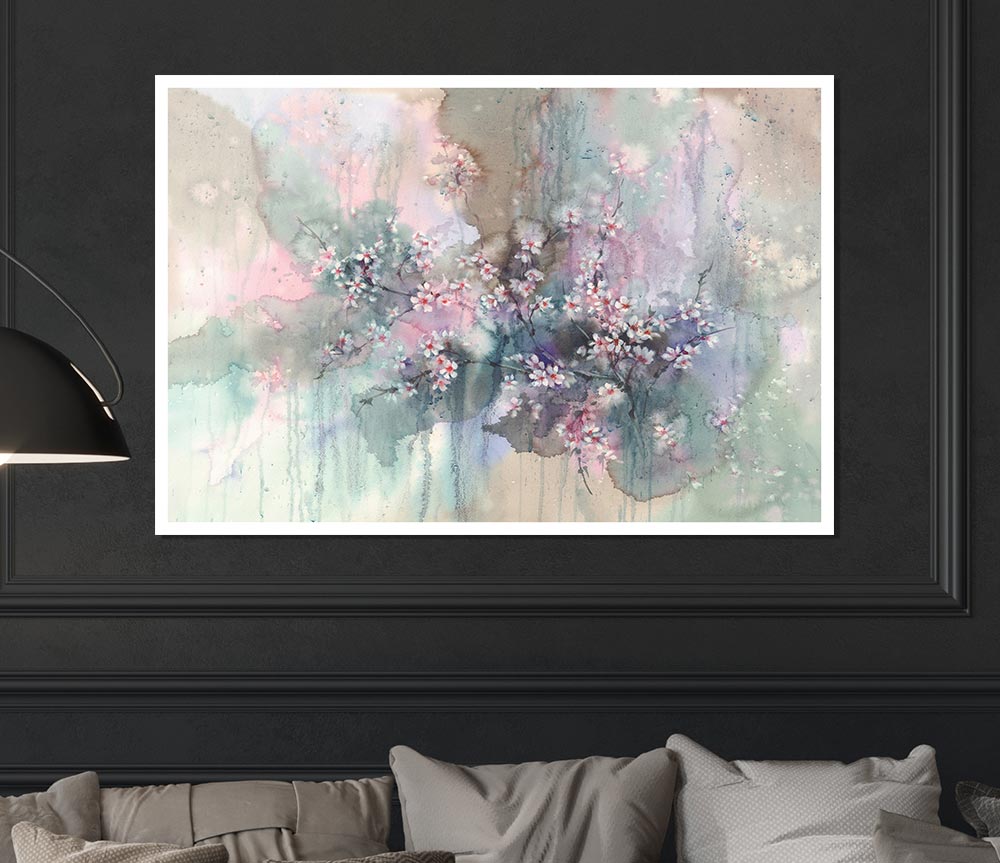 Abstract Flower Paradise Print Poster Wall Art