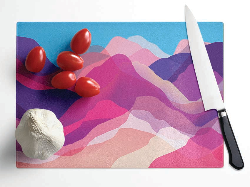 The Mountain Spectrum Glass Chopping Board