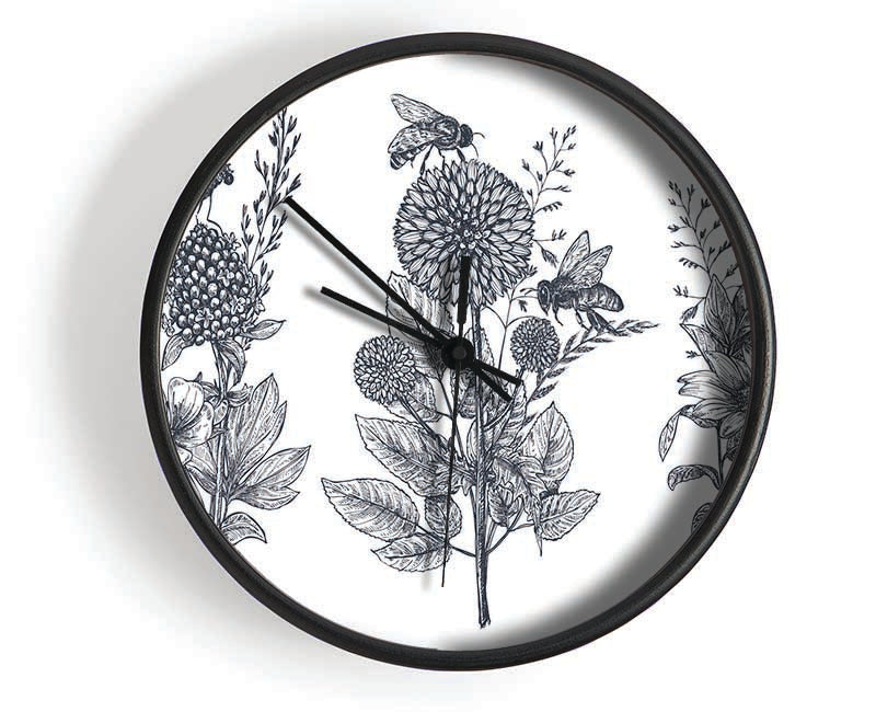 Britain'S Dragonfly And Plants Clock - Wallart-Direct UK