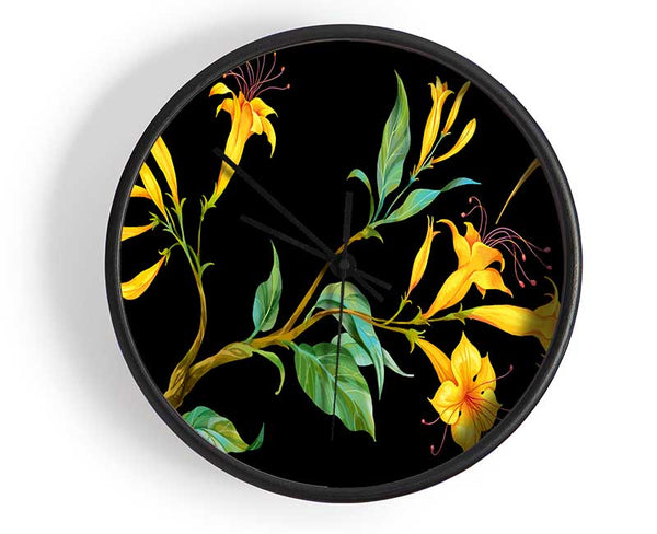 Trumpet Flower Hummingbird Clock - Wallart-Direct UK