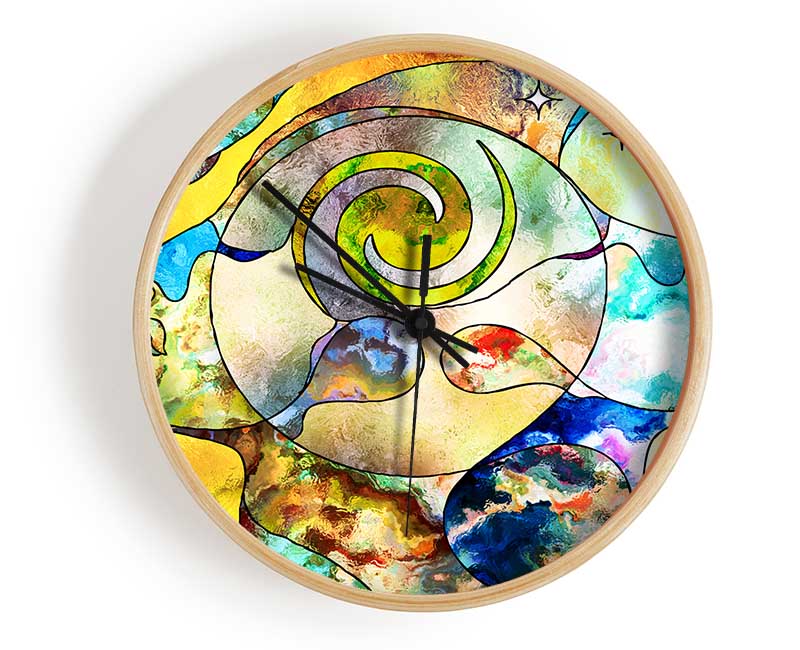 The Faces Of Time And Space Clock - Wallart-Direct UK