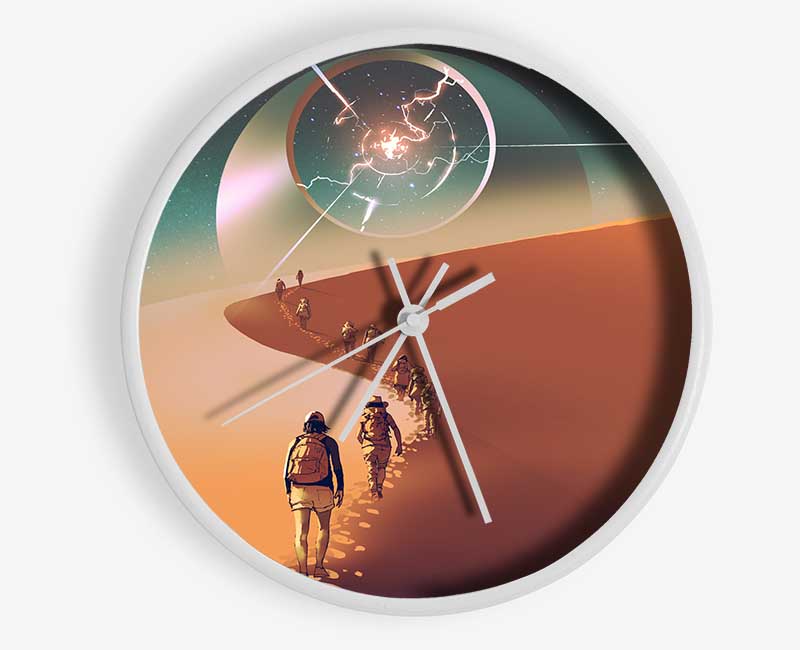 Walking To The Fallen Star Clock - Wallart-Direct UK