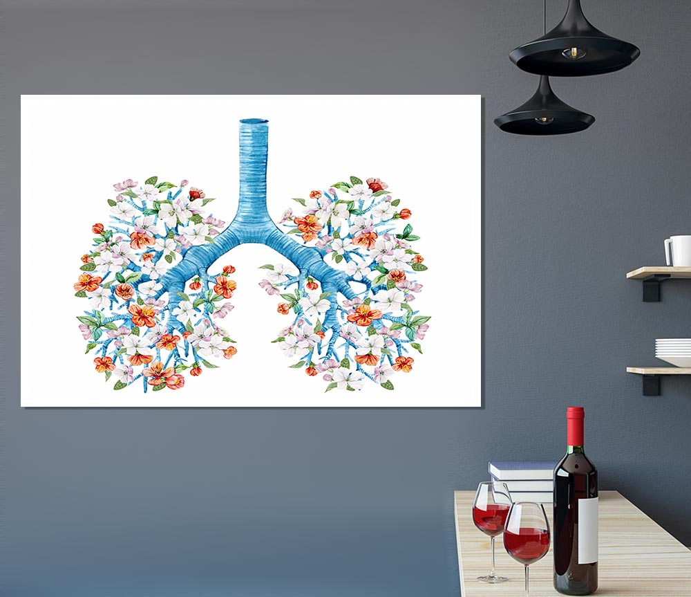 Tree Blossom Lungs Print Poster Wall Art