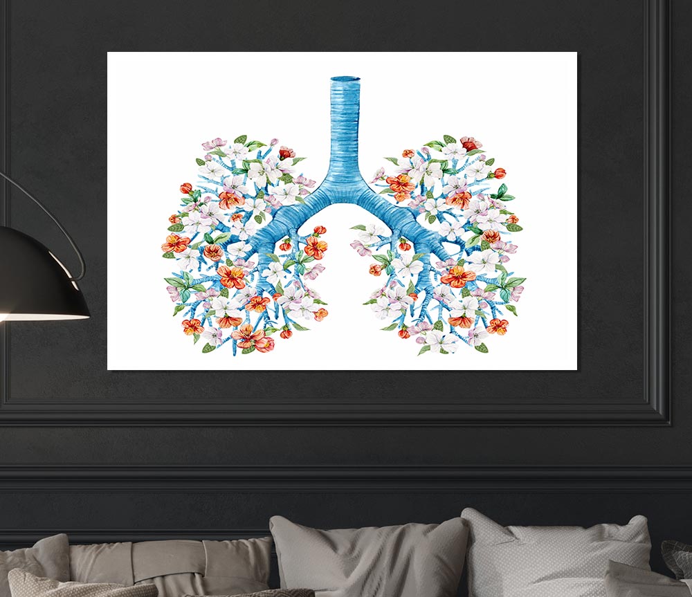 Tree Blossom Lungs Print Poster Wall Art