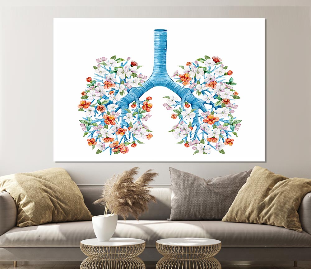 Tree Blossom Lungs Print Poster Wall Art