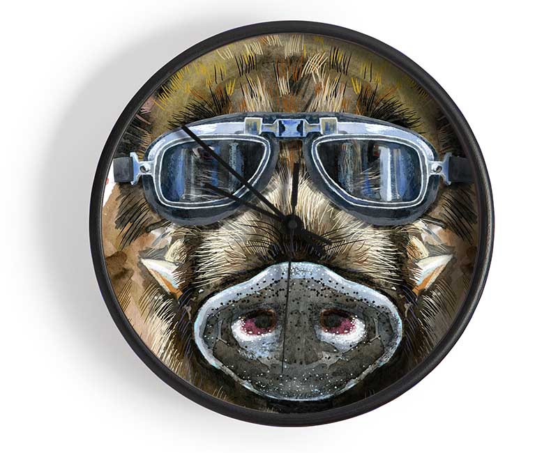 The Boar In Glasses Clock - Wallart-Direct UK