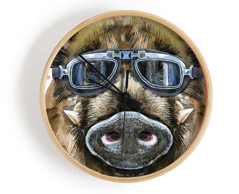 The Boar In Glasses Clock - Wallart-Direct UK