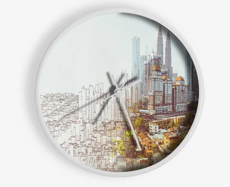 Sketch To Reality City Clock - Wallart-Direct UK